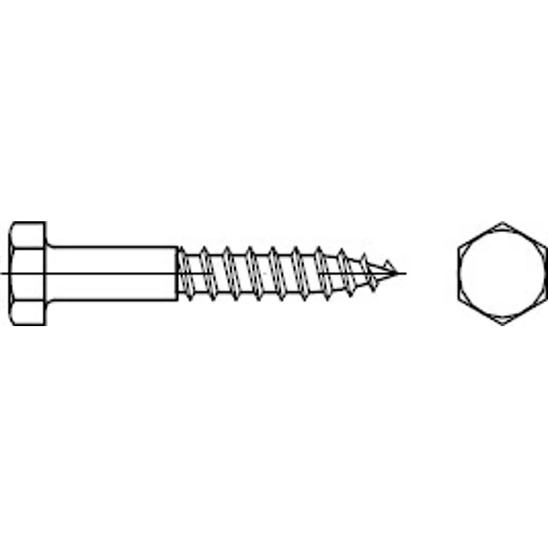 Bild von Reyher Sechskant-Holzschraube 100er Pack Sechskantholzschraube 10 x 70 DIN 571 A 4