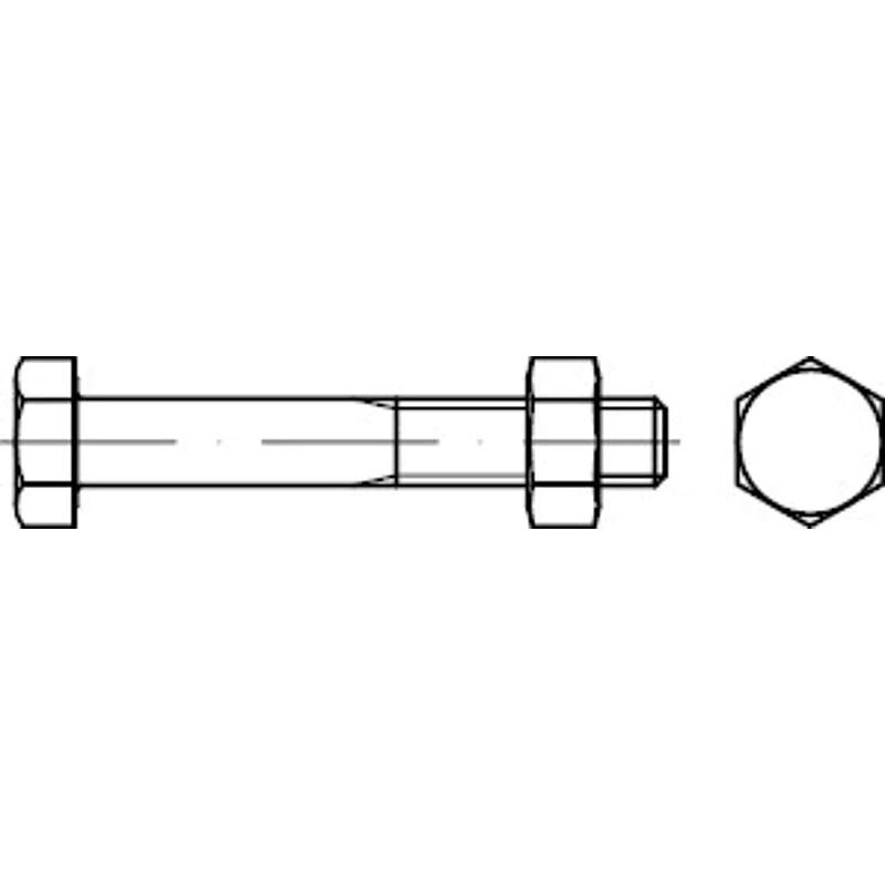 Bild von Reyher Sechskantmutter 100er Pack Sechskantschraube M 24 x 75 DIN 601 m.Sechskantmutter Mu St