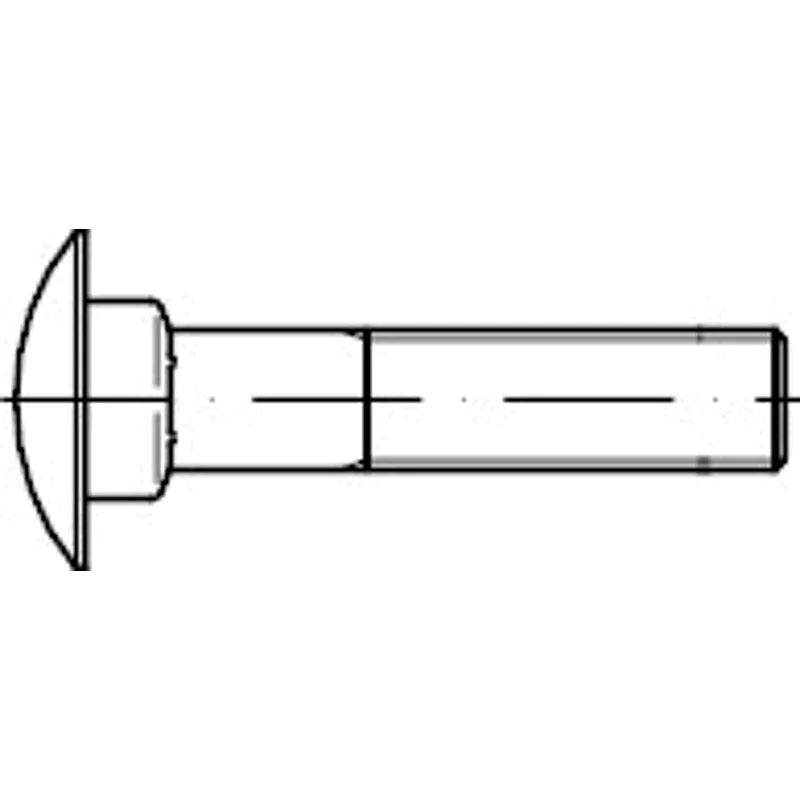 Bild von 100 Stk. Flachrundschraube DIN 603 Vierkantansatz M12x45 8.8 galv.verz. 100St.