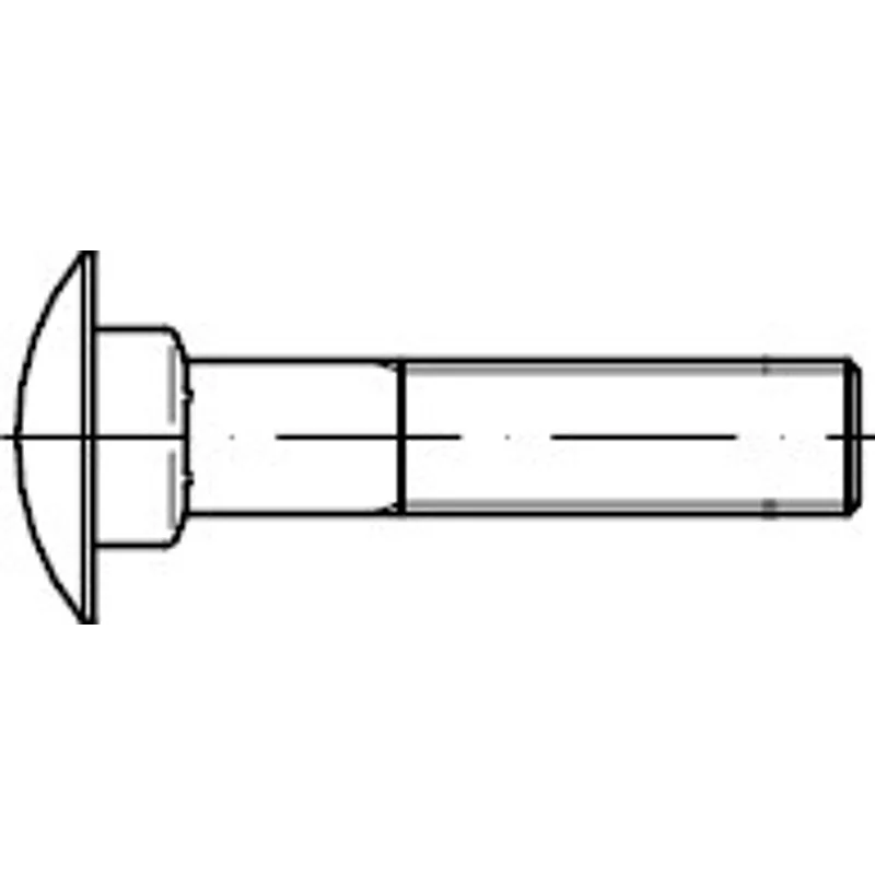 Bild von Reyher Schraube 100er Pack 006039440080030 Flachrundschraube DIN 603 m.Vierkantansatz