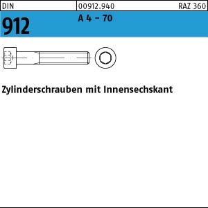 Bild von Reyher Zylinderschraube 100er Pack Zylinderschraube M 16 x 160 DIN 912 m.Innensechskant A 4