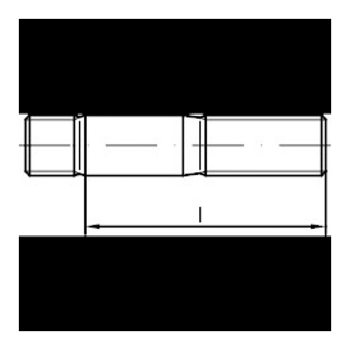 Bild von Stiftschrauben DIN 938 A 4 M 8 x 75 - Reyher Stiftschraube im 100er Pack