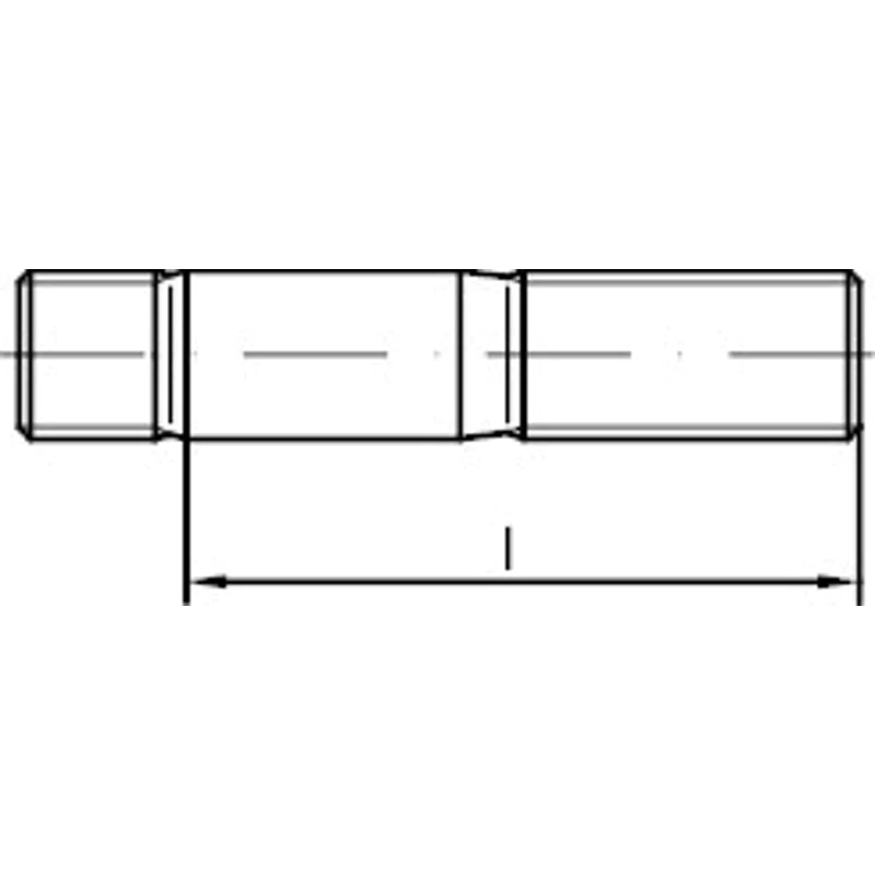 Bild von 25 Stk. Stiftschraube DIN 938 M10x 70 A 4 25 Stück Noname 000938940000100070