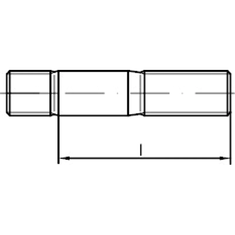 Bild von Stiftschrauben DIN 939 5.8 M 6 x 80
