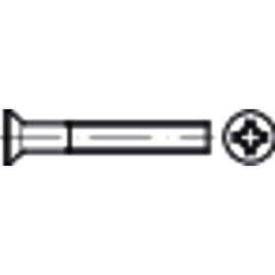 Bild von Reyher Senkschraube 200er Pack 009654140060045 Senkschraube DIN 965 Kreuzschlitz-PH M 6 x