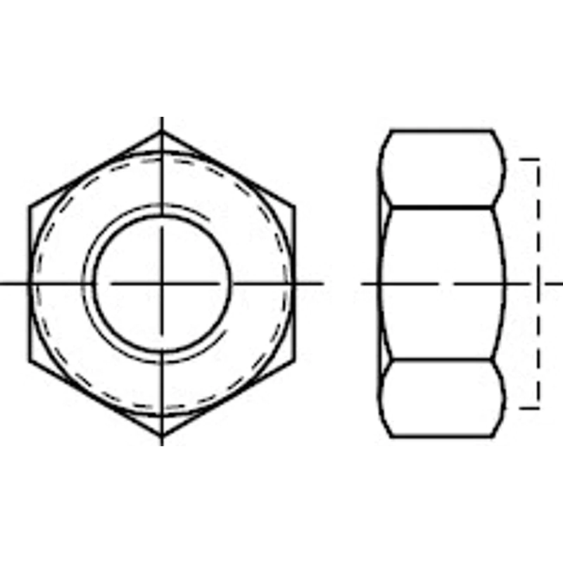 Bild von 1000 Stk. Sechskantmutter DIN 982 Klemmteil M8 8 (= M4 = 6-8) galv.verz. 1000St.
