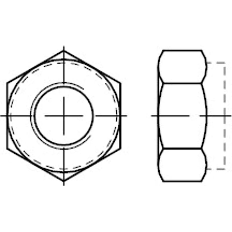 Bild von 1000 Stk. Sechskantmutter DIN 985 Klemmteil M8 8 (=M5 = 6 ) galv.verz. 8 DiSP