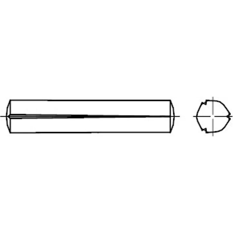 Bild von 250 Stk. Kegelkerbstift DIN 1471 2x 6 Stahl 250 Stück Noname 001471000000020006