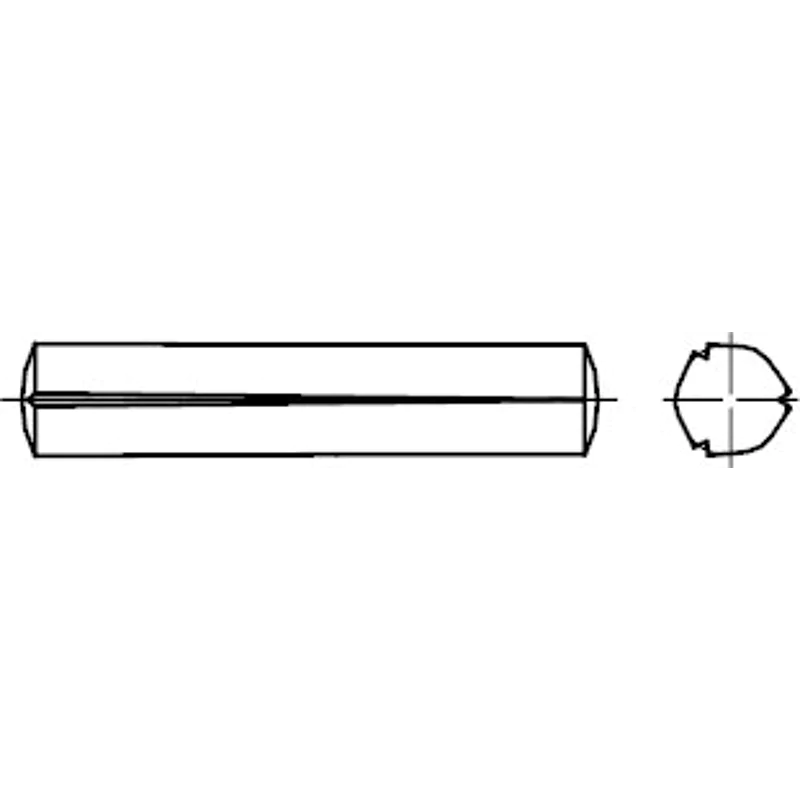 Bild von 100 Stk. Kegelkerbstift DIN 1471 4x 36 Stahl 100 Stück Noname