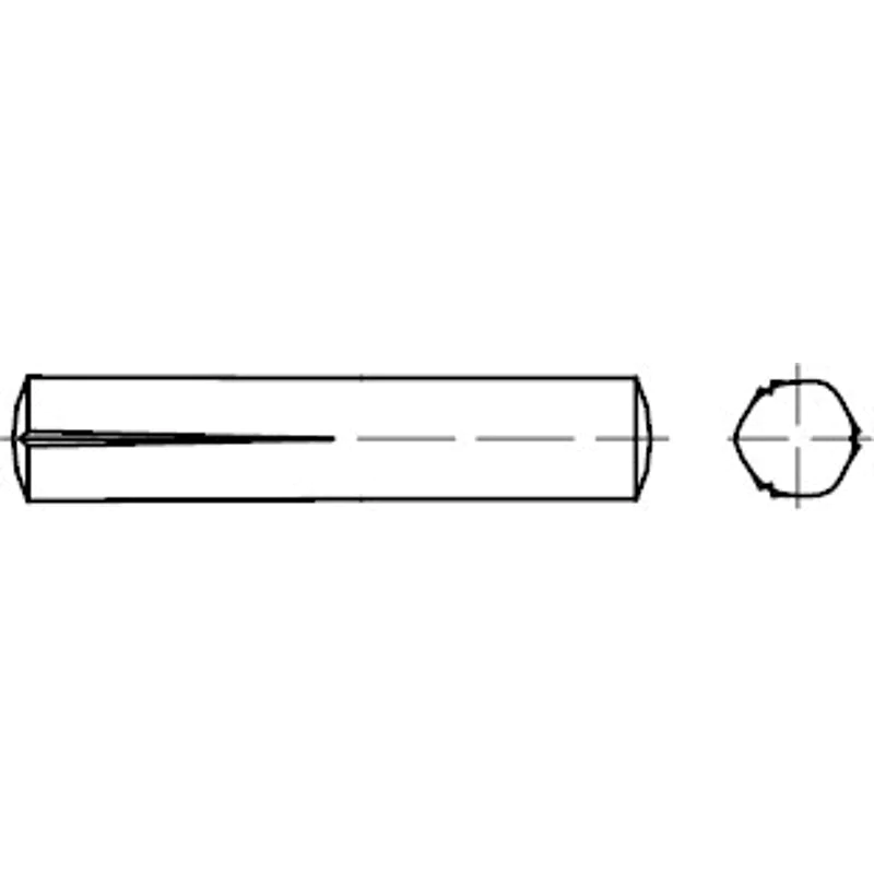 Bild von 100 Stk. Paßkerbstift DIN 1472 4x 10 Stahl 100 Stück Noname 001472000000040010