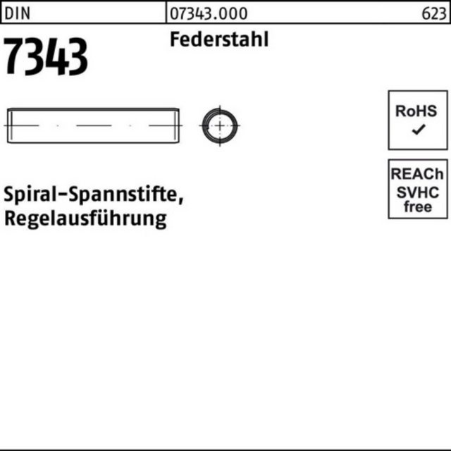Bild von Reyher Spannstift 1000er Pack Spiralspannstift 2,5 x 10 DIN 7343/ISO 8750 Federstahl Reg