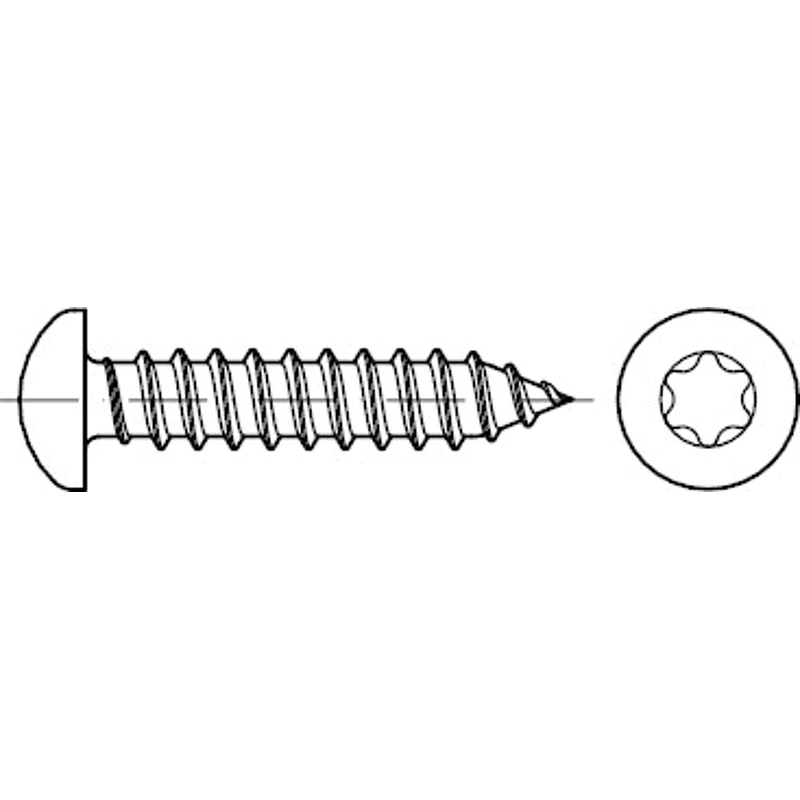 Bild von 2000 Stk. Blechschraube DIN 7981 LIKO ISR 2,9x6,5-C-T10 Stahl galv.verz. Spitze