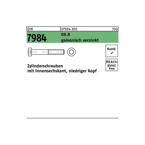 Bild von Zylinderschrauben DIN 7984 - M10 x 16mm zur optimalen Befestigung