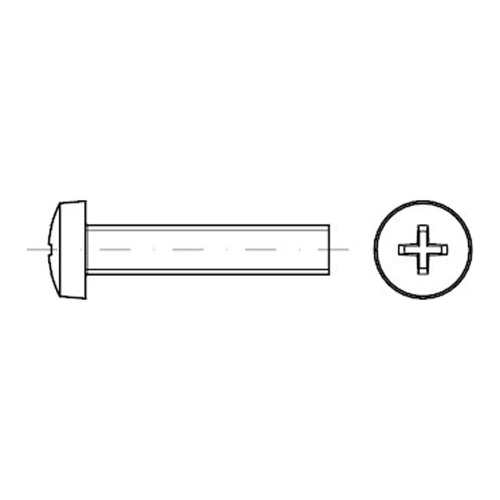 Bild von Linsenschraube M3 x 12mm - Edelstahl mit Kreuzschlitz