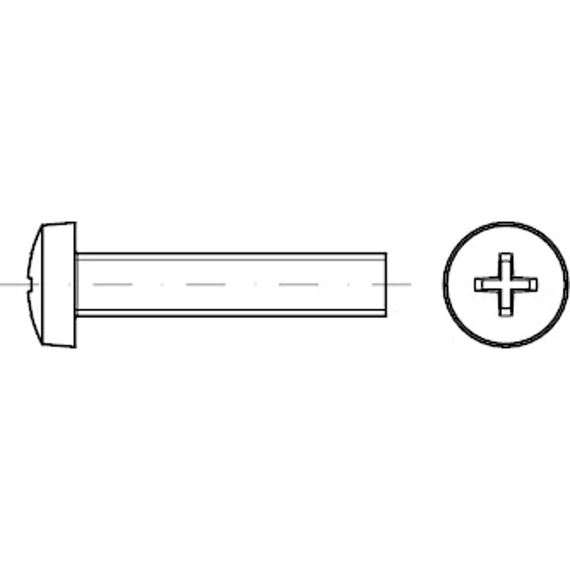 Bild von Reyher Linsenschraube 2000er Pack Linsenschraube M 4 x 10-H DIN 7985 m.Kreuzschlitz-PH 4.8 g