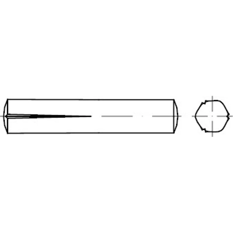 Bild von 250 Stk. Passkerbstift ISO 8745 2x 10 Stahl 250 Stück Noname 008745000000020010