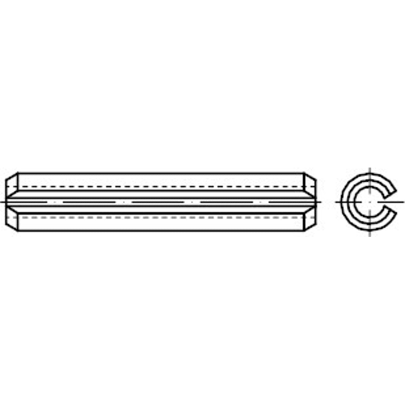 Bild von Reyher Spannstift 100er Pack Spannstift 5 x 12 ISO 8752 geschlitzt Federstahl schwere Au
