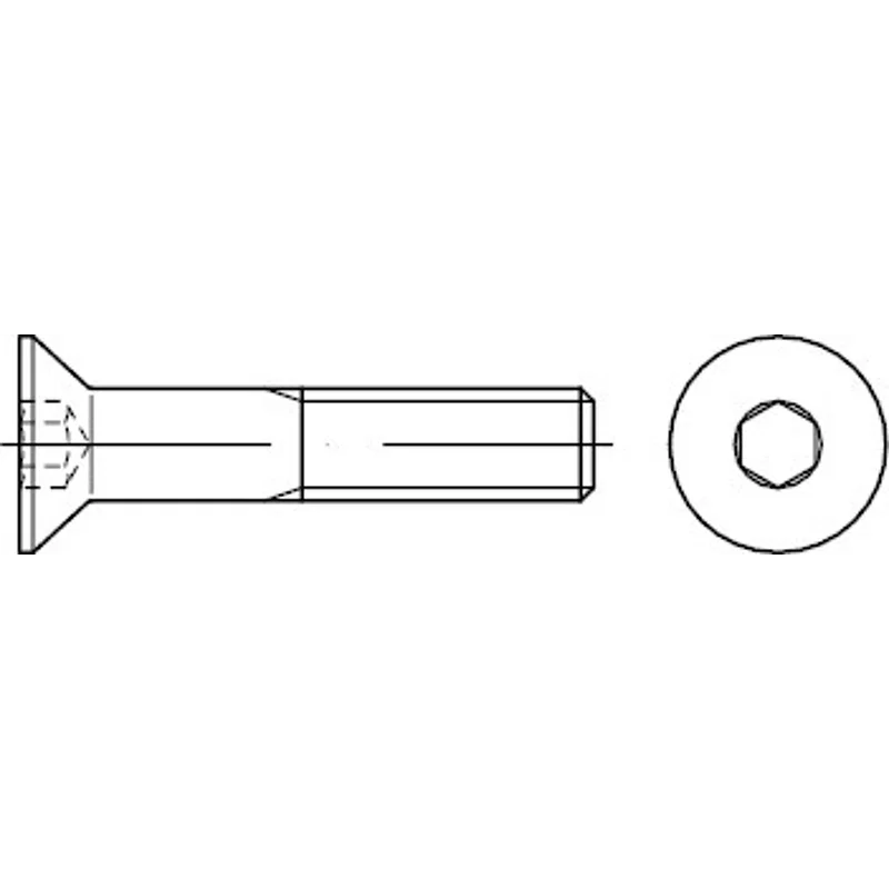Bild von Reyher Senkschraube 500er Pack 106429400060012 Senkschraube ISO 10642 Innensechskant M 6 x