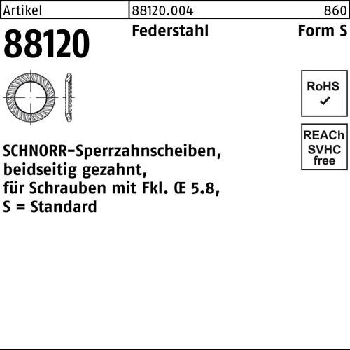 Bild von 100 Stk. Schnorr Sperrzahnscheibe R 88120 beids.gez. S20x30x1,5 Federstahl