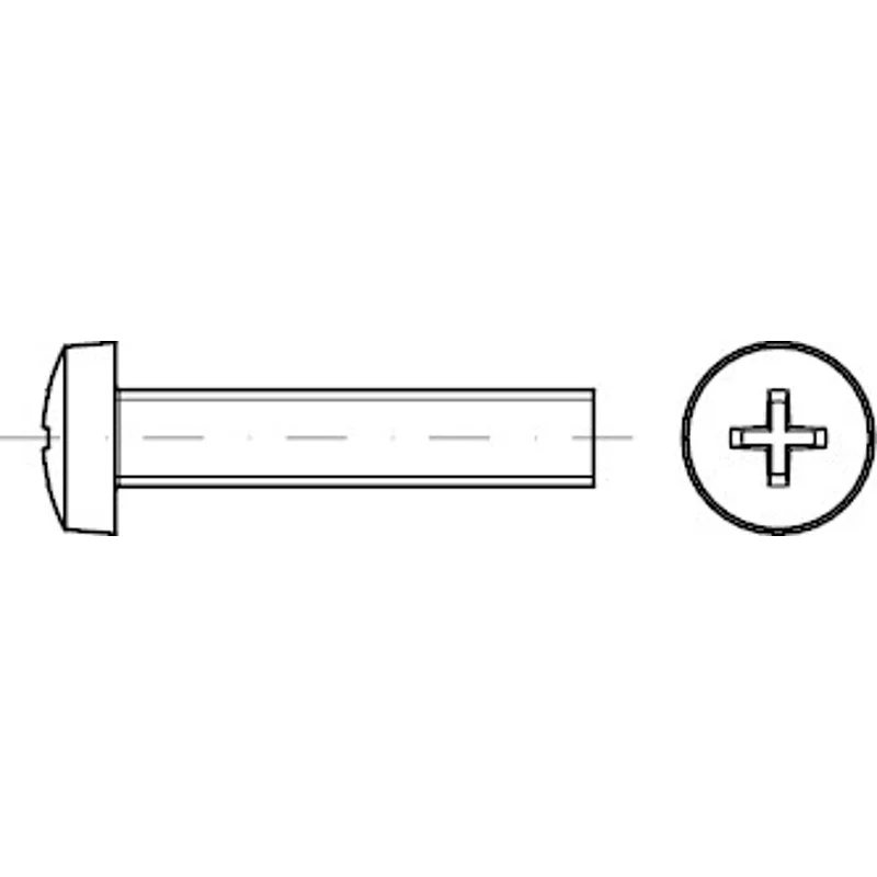 Bild von Reyher Linsenschraube 100er Pack Linsenschraube M 10 x 55 -H DIN 7985 m.Kreuzschlitz-PH A 2