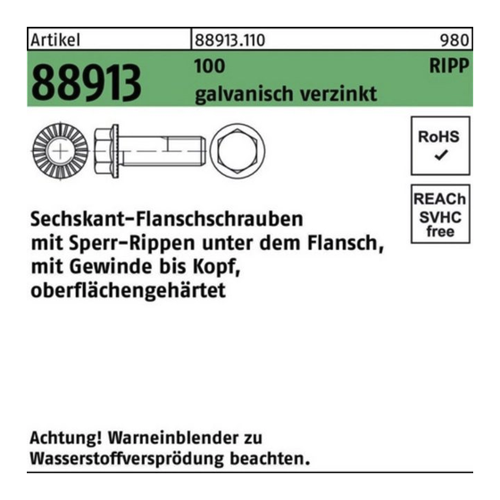 Bild von Sechskant-Flanschschrauben ART 88913 – Qualität für Ihre Projekte