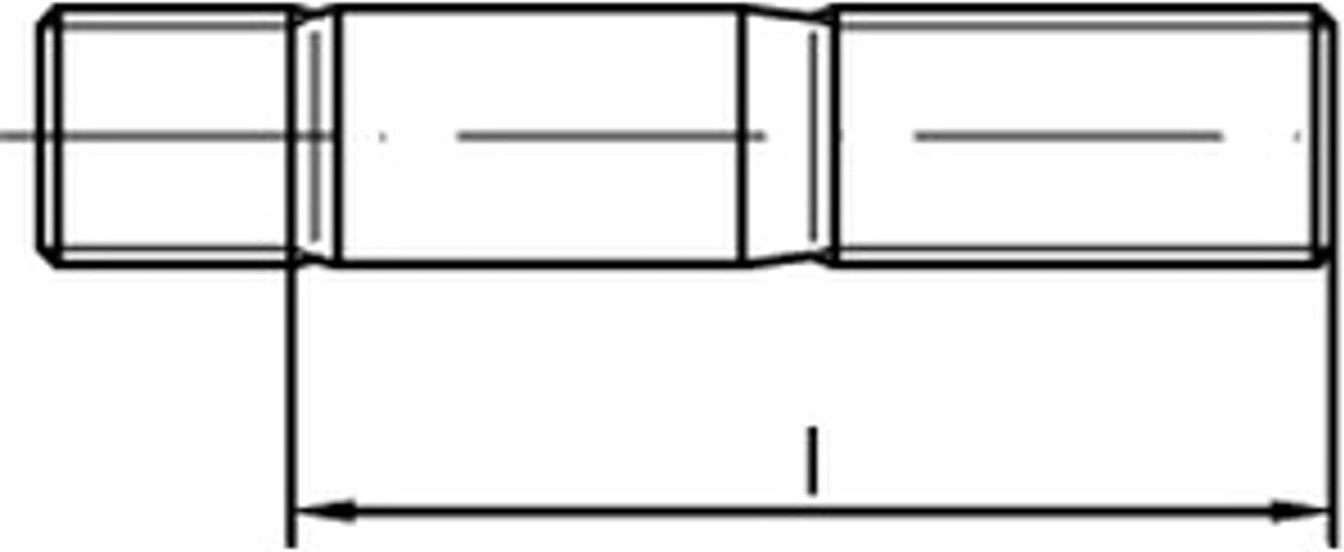 Bild von 25 Stk. Stiftschraube DIN 939 M16x 40 10.9 Einschraubende=1,25d 25 Stück Noname