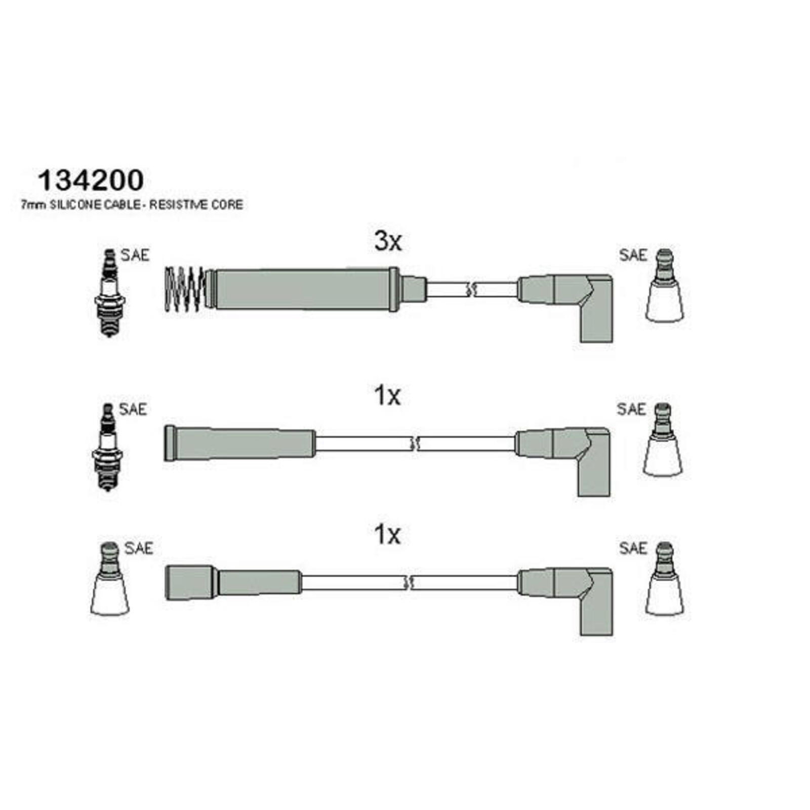 Bild von HITACHI Zündleitungssatz Hüco Universal  für DAEWOO NP1332 NP1147A 134200