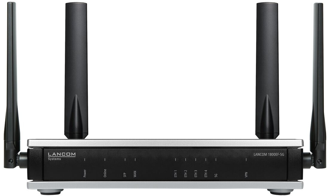 Bild von Lancom Systems 1800EF-5G, Router, Schwarz, Silber