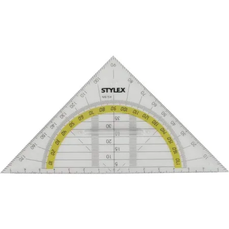 Bild von Stylex Schreibwaren Geodreieck Geo-Dreieck / Geometriedreieck / 16cm / mit Griff