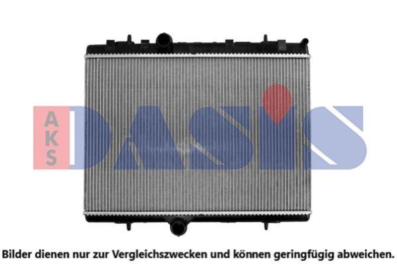 Bild von AKS DASIS 060063N Kühler, Motorkühlung Kühler, Wasserkühler, Autokühler 380 544 26 Schalt-/optional Automatikgetriebe Kühlrippen gelötet