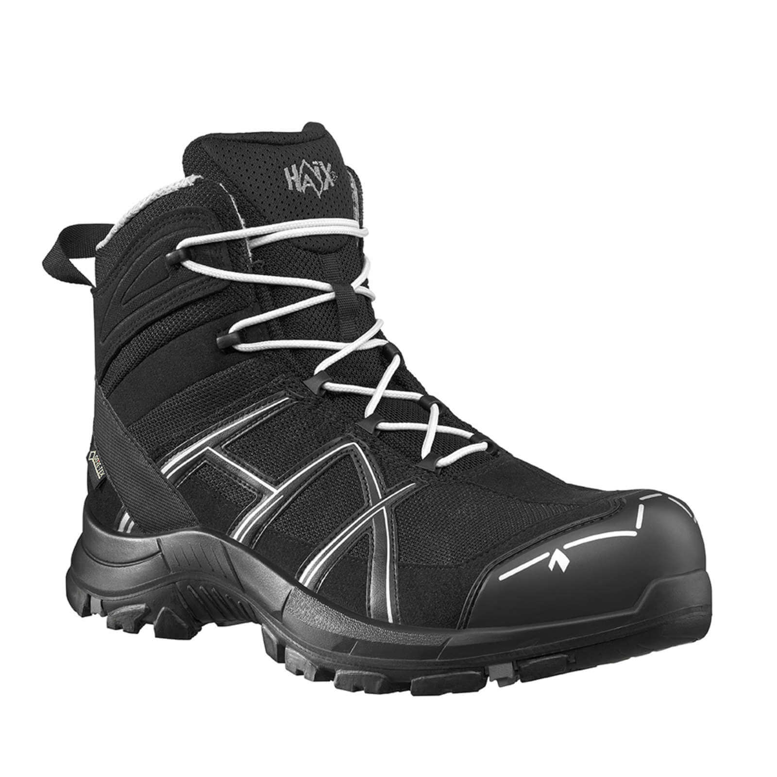 Bild von Sicherheitsstiefel BLACK EAGLE Safety 40.1 mid/black-silver, S3, schwarz/silber, Größe UK 8.5 / EU 43
