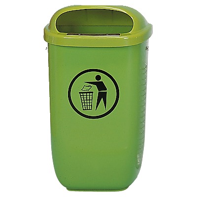 Bild von Abfallkorb nach DIN, Grün, Standard