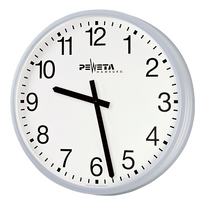 Bild von Peweta Funk-Wanduhr "ø 42 cm", Feuchtraumausführung, Zifferblatt arabische Zahlen