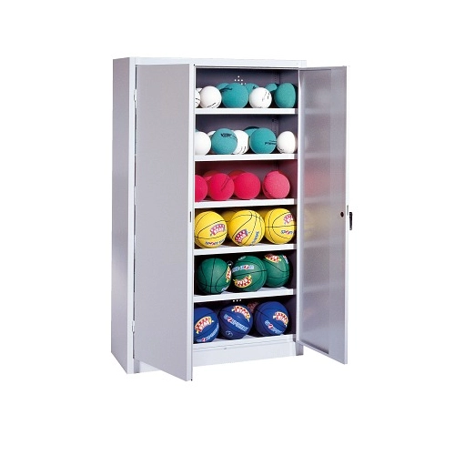 Bild von C+P Ballschrank mit Vollblech-Flügeltüren – Ideal für die Organisation von Sportbällen