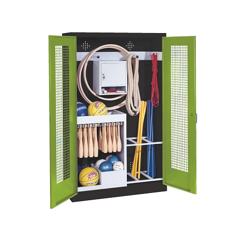 Bild von C+P Sportgeräteschrank mit Lochblech-Flügeltüren