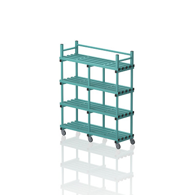 Bild von Sport-Thieme Transportwagen mit Rollen by Vendiplas, Aqua, 150x50x184 cm