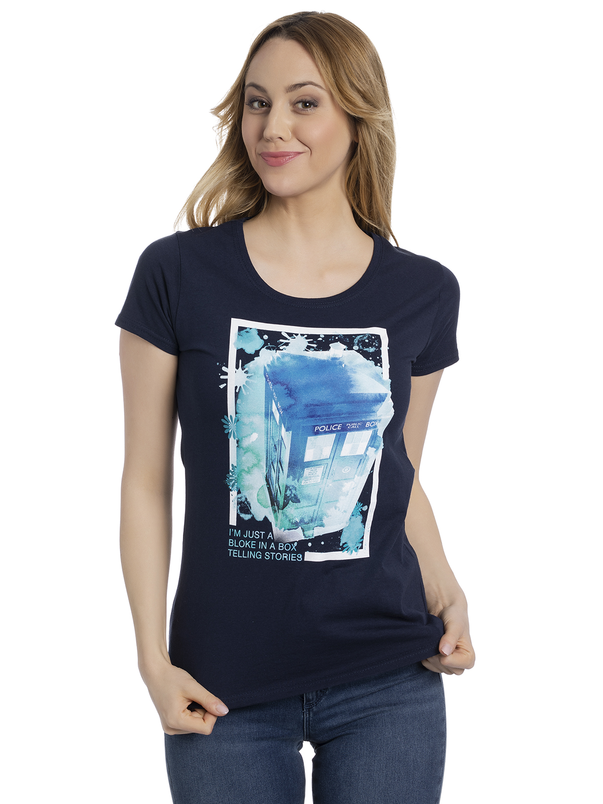 Bild von Doctor Who I Am Just A Bloke Damen T-Shirt marine