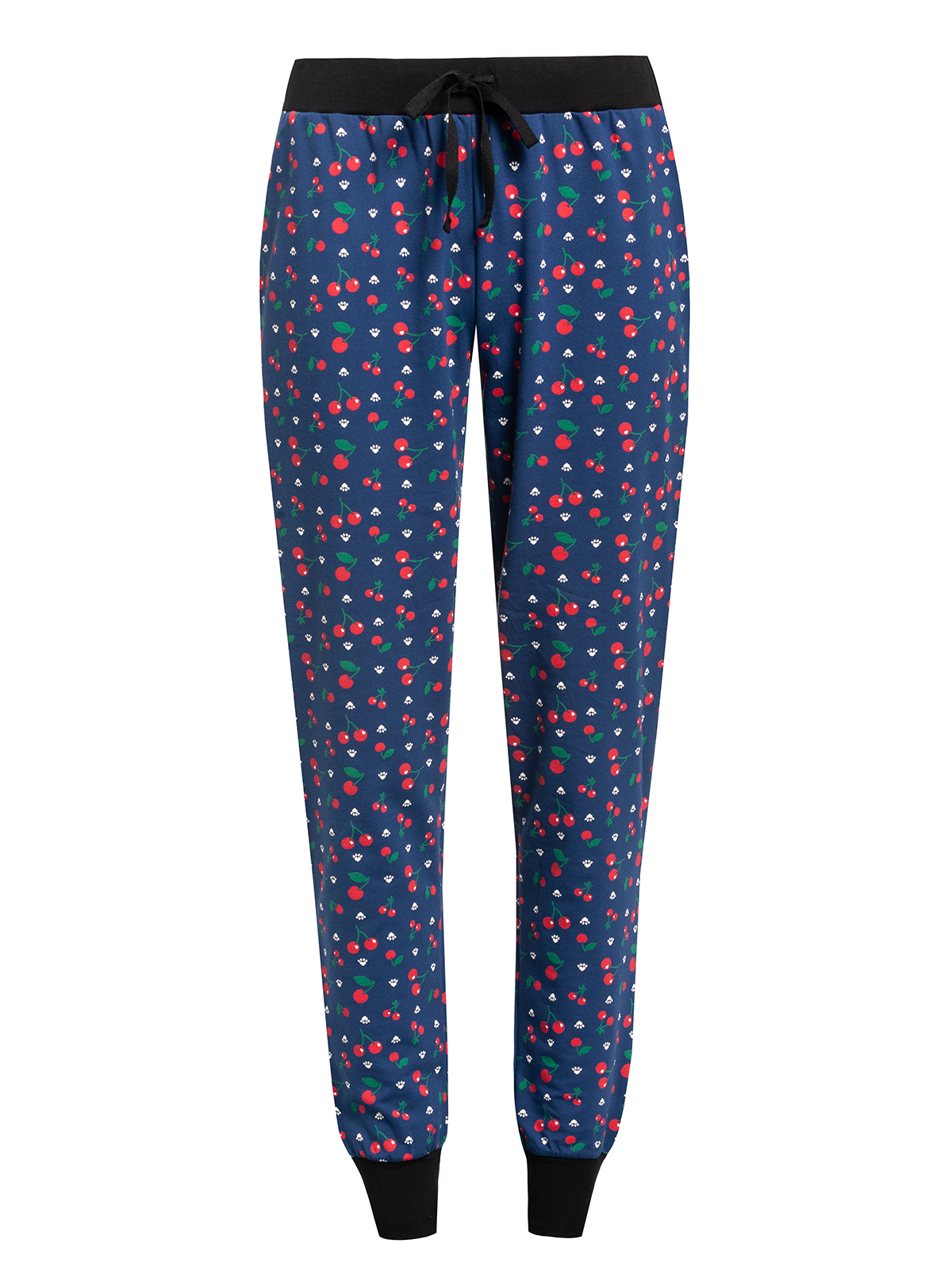 Bild von Pussy Deluxe Cat Paws & Cherries Damen Sweathose blau allover