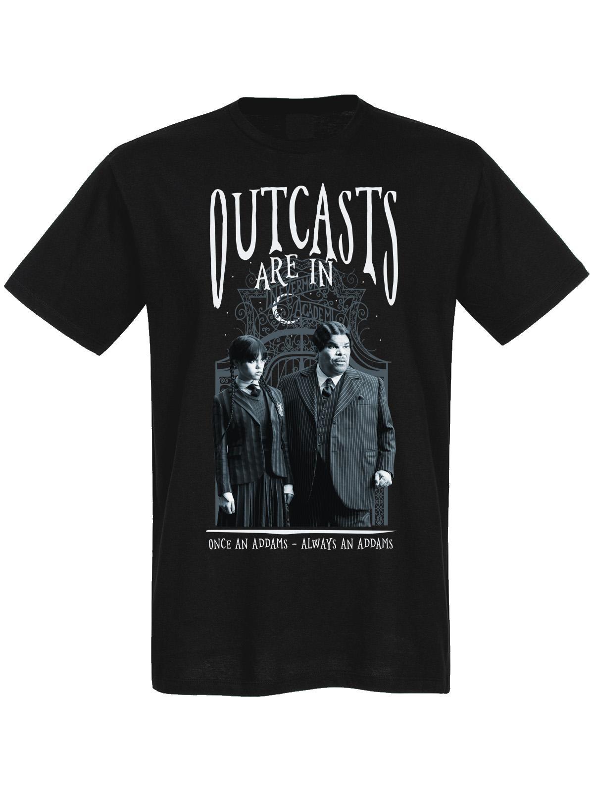 Bild von Wednesday Outcasts Are In Herren T-Shirt schwarz