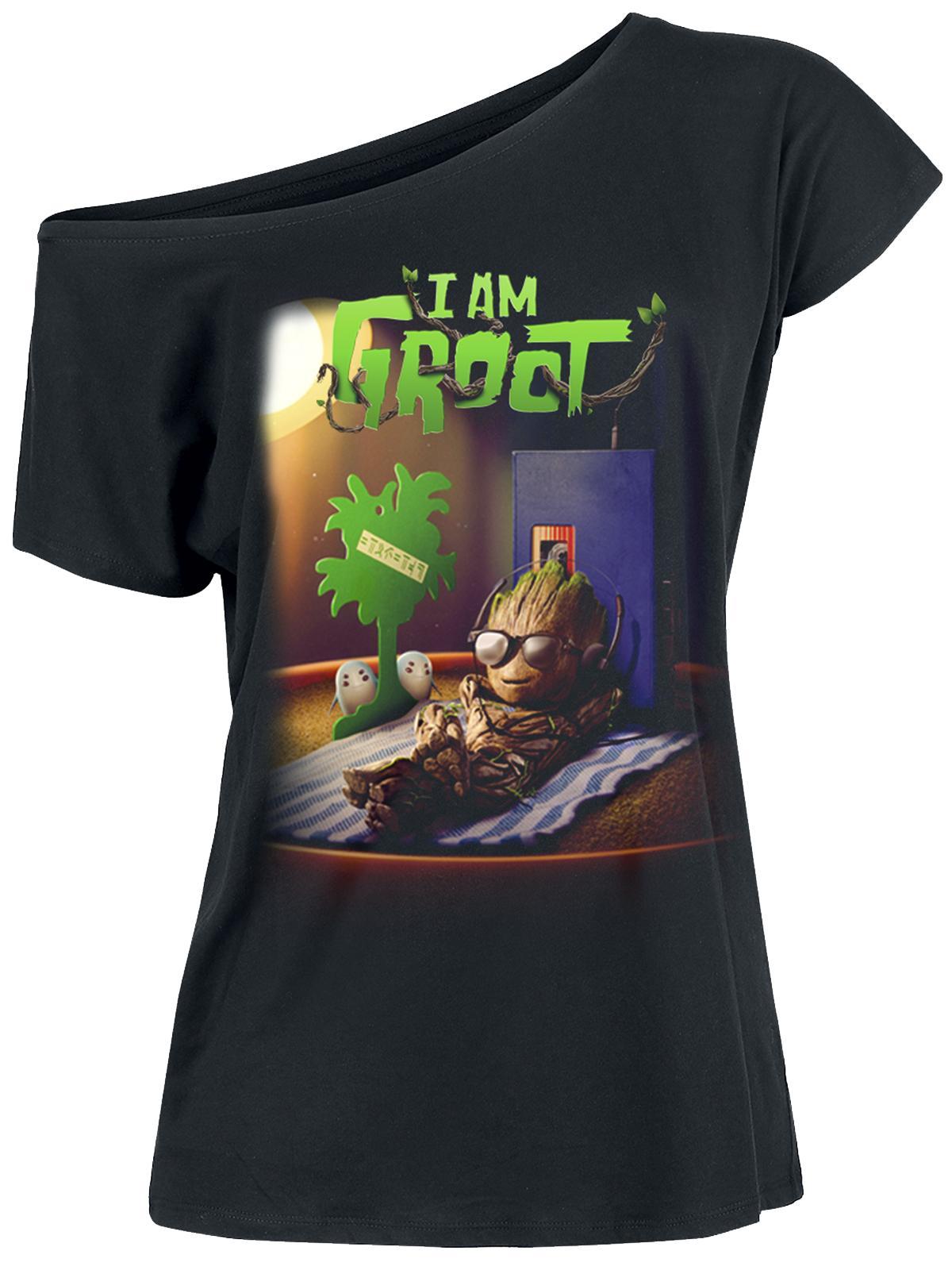 Bild von Guardians of the Galaxy Groot Chilling Herren Loose-Shirt schwarz