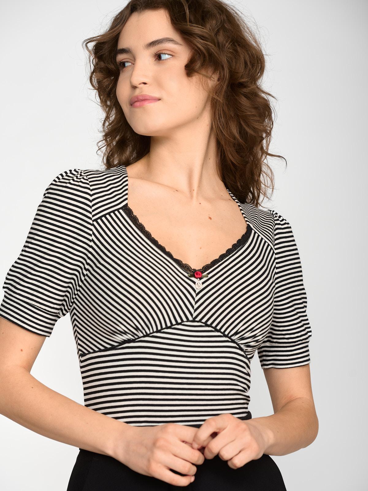 Bild von Vive Maria Classic Ahoi Damen T-Shirt schwarz/weiß