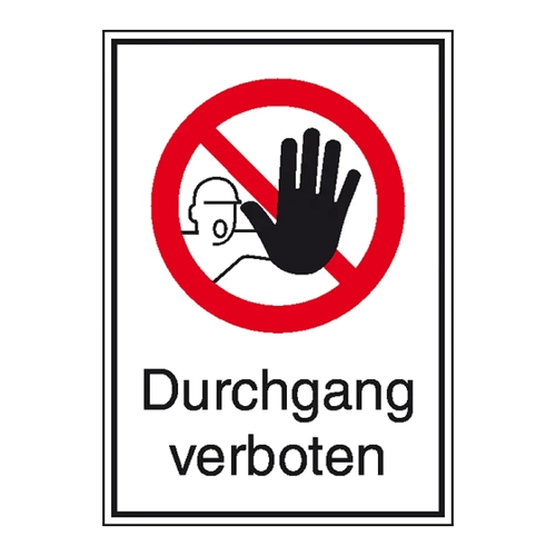 Bild von Verbots-Kombischild »Durchgang verboten«
