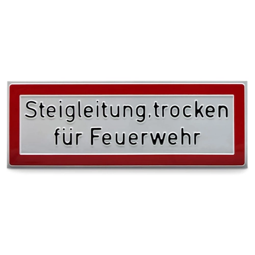 Bild von Hinweisschild für die Feuerwehr »Steigleitung, trocken für Feuerwehr«