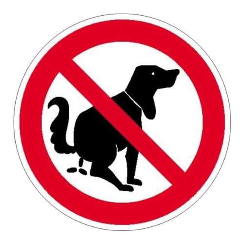Bild von Verbotsschild »Hier kein Hundeklo«