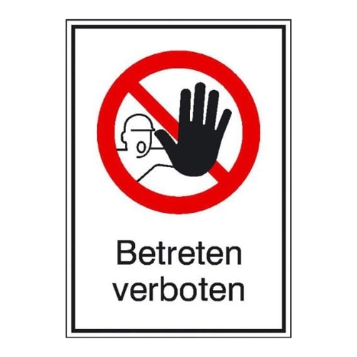 Bild von Verbots-Kombischild »Betreten verboten«