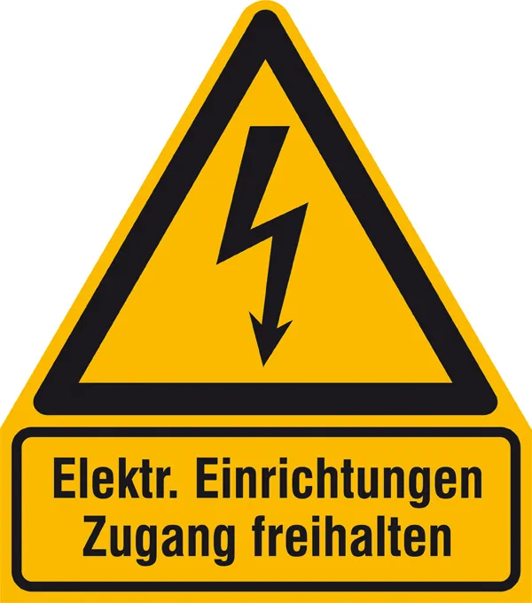 Bild von Warn-Kombischild Achtung Folie selbstklebend (B x H) 210mm x 238mm ISO 7010 1St.