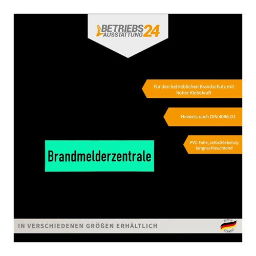 Bild von Hinweisschild für die Feuerwehr »Brandmelderzentrale«