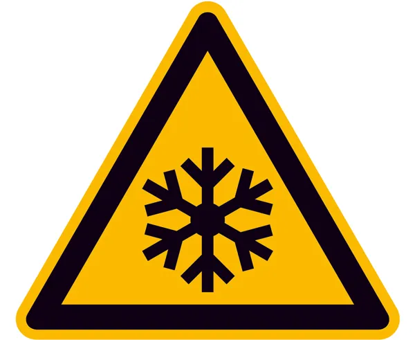 Bild von Warnschild Niedrige Temperatur/Frost Folie selbstklebend 25mm ISO 7010 44St.
