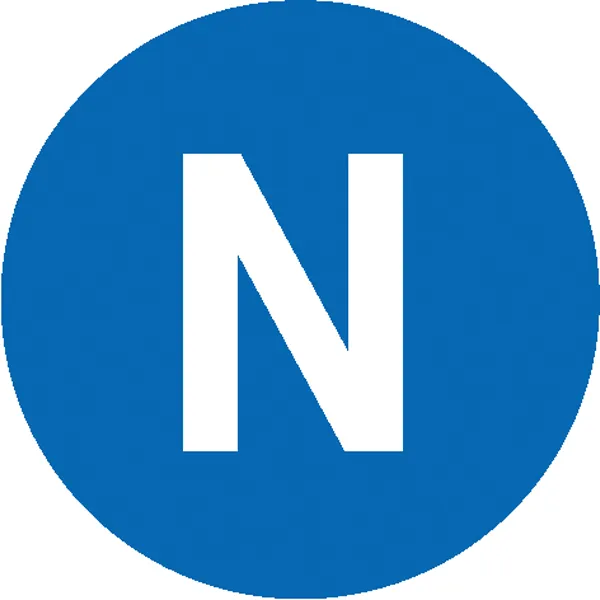 Bild von SafetyMarking 30.1519 Etiketten N (Neutralleiter) Folie selbstklebend (Ø) 16mm 16mm EN 60454 40St.
