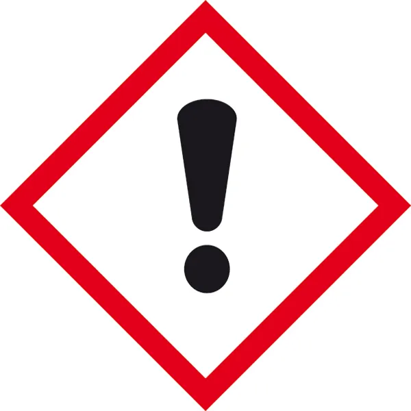 Bild von SafetyMarking 21.B1027 GHS-Gefahrenpiktogramm 07 Ausrufezeichen, Hygiene und Abstand Folie selbstkle